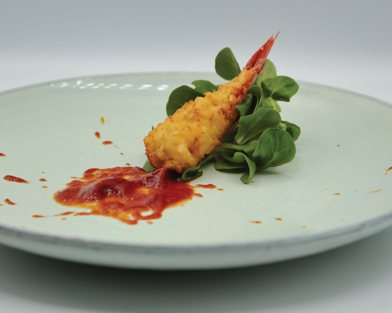 Gambero Rosso in Crosta di Panelle e Ketchup al Mandarino